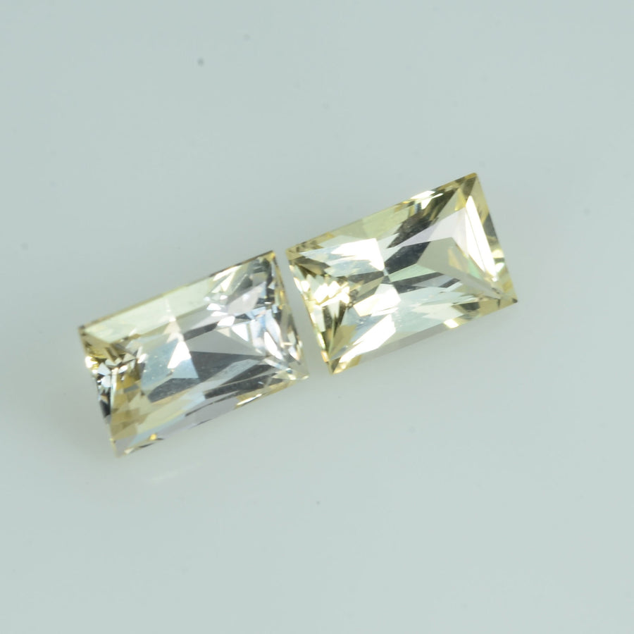 1.34 Cts Natural Fancy Sapphire Loose Pair Gemstone Square Baguette Cut