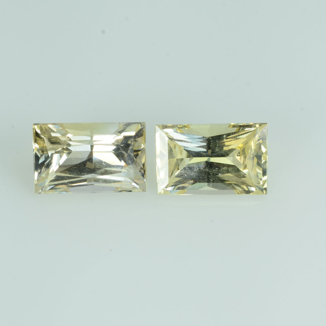 1.34 Cts Natural Fancy Sapphire Loose Pair Gemstone Square Baguette Cut