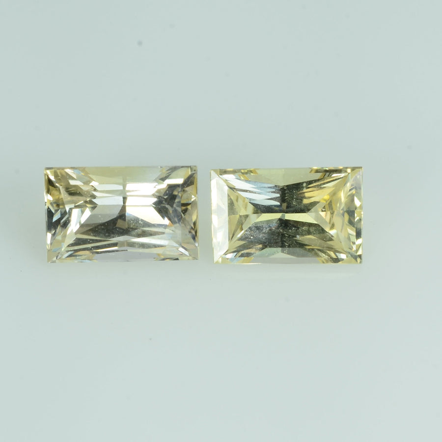 1.34 Cts Natural Fancy Sapphire Loose Pair Gemstone Square Baguette Cut