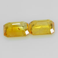 4.08 Cts Natural Yellow Sapphire Loose Pair Gemstone Octagon Cut