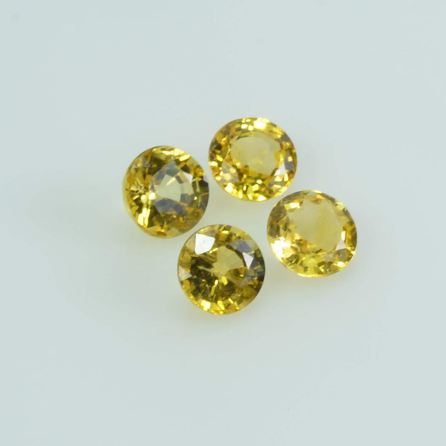 4.5 Mm Natural Yellow Sapphire Loose Gemstone Round Cut
