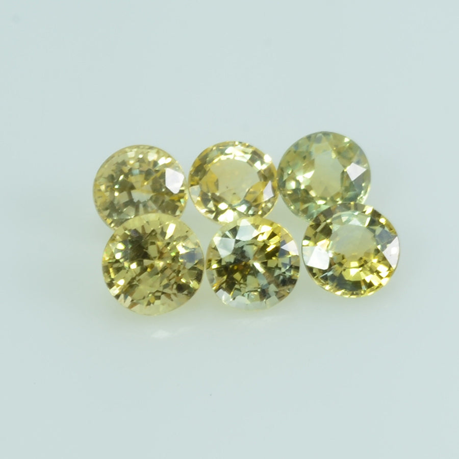 4.5 Mm Natural Yellow Sapphire Loose Gemstone Round Cut
