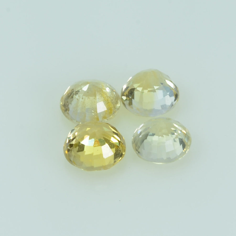 4.5 mm Natural Yellow Sapphire Loose Gemstone Round Cut