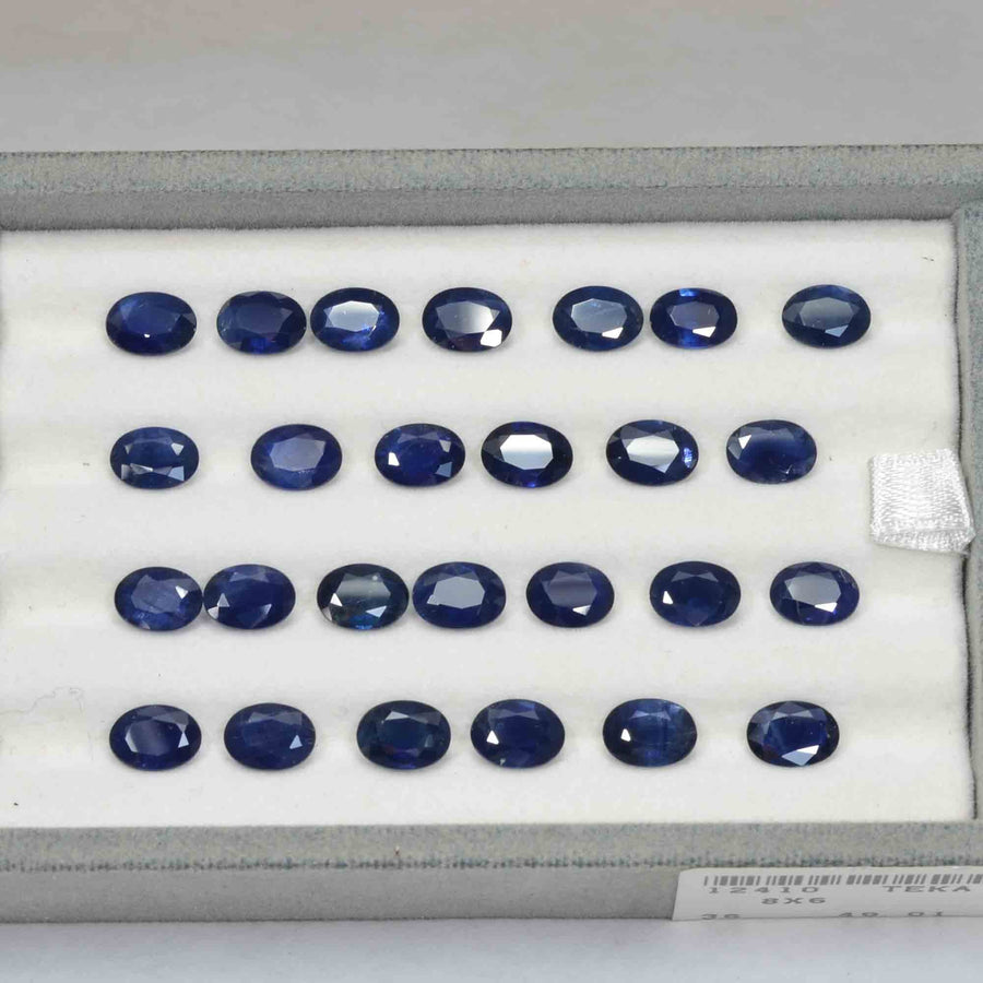 8x6 MM Natural Blue Sapphire Loose Gemstone Oval Cut