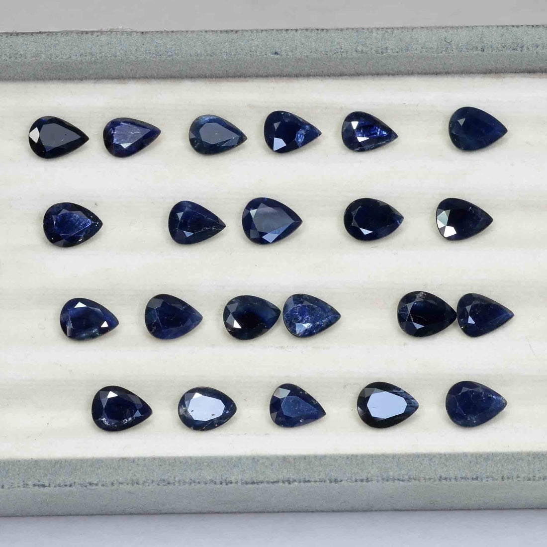 8x6 MM Natural Blue Sapphire Loose Gemstone Pear Cut