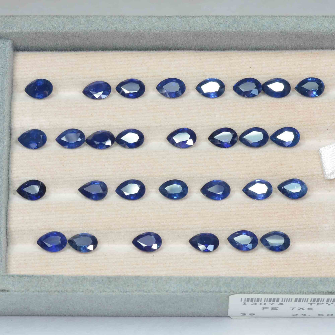 7x5 MM Natural Blue Sapphire Loose Gemstone Pear Cut