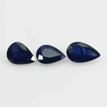 8x6 MM Natural Blue Sapphire Loose Gemstone Pear Cut