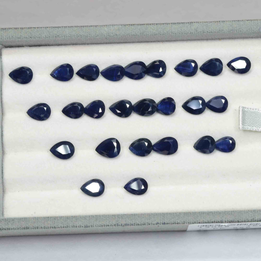 8x6 MM Natural Blue Sapphire Loose Gemstone Pear Cut