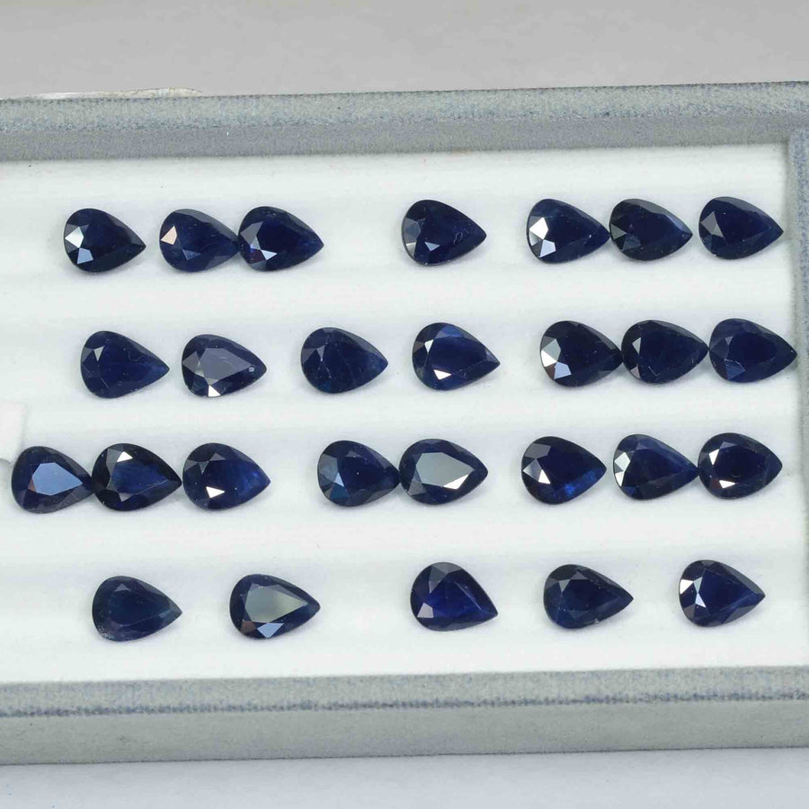 9x7 MM Natural Blue Sapphire Loose Gemstone Pear Cut