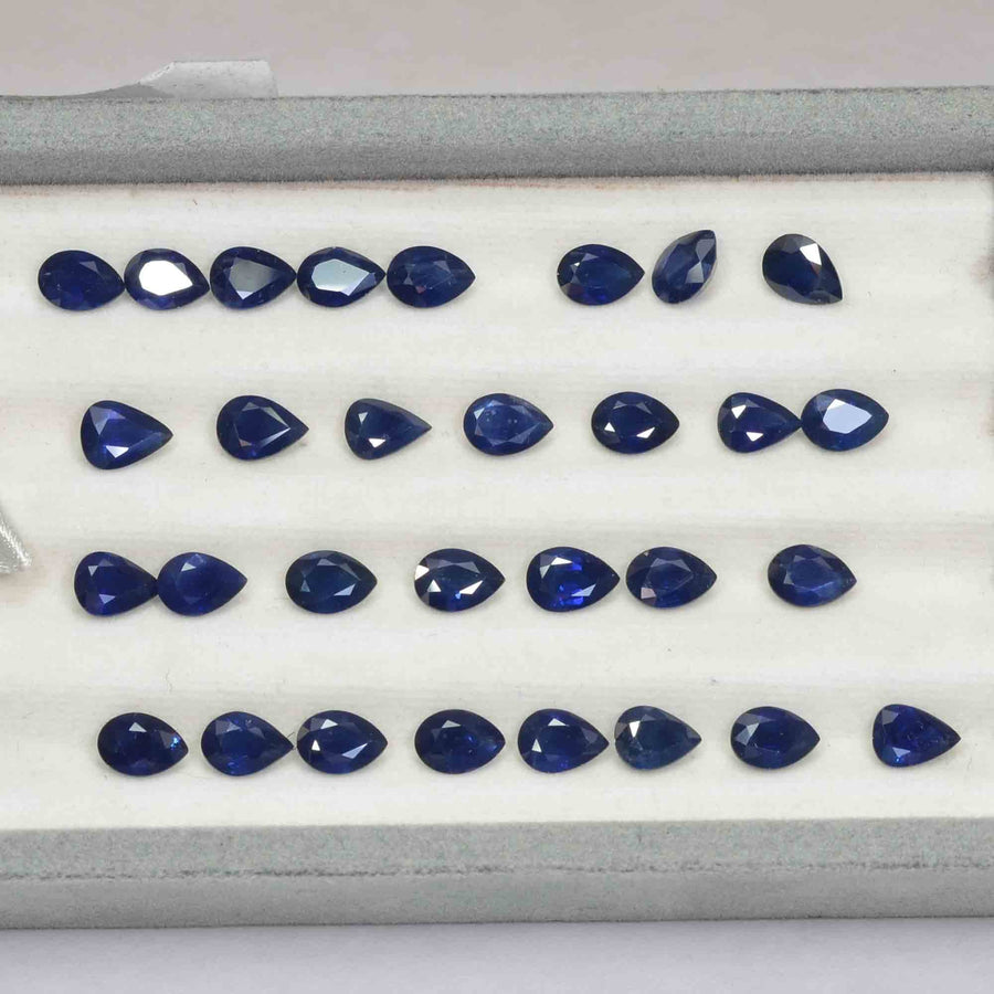 7x5 MM Natural Blue Sapphire Loose Gemstone Pear Cut