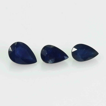 6x4 MM Natural Blue Sapphire Loose Gemstone Pear Cut