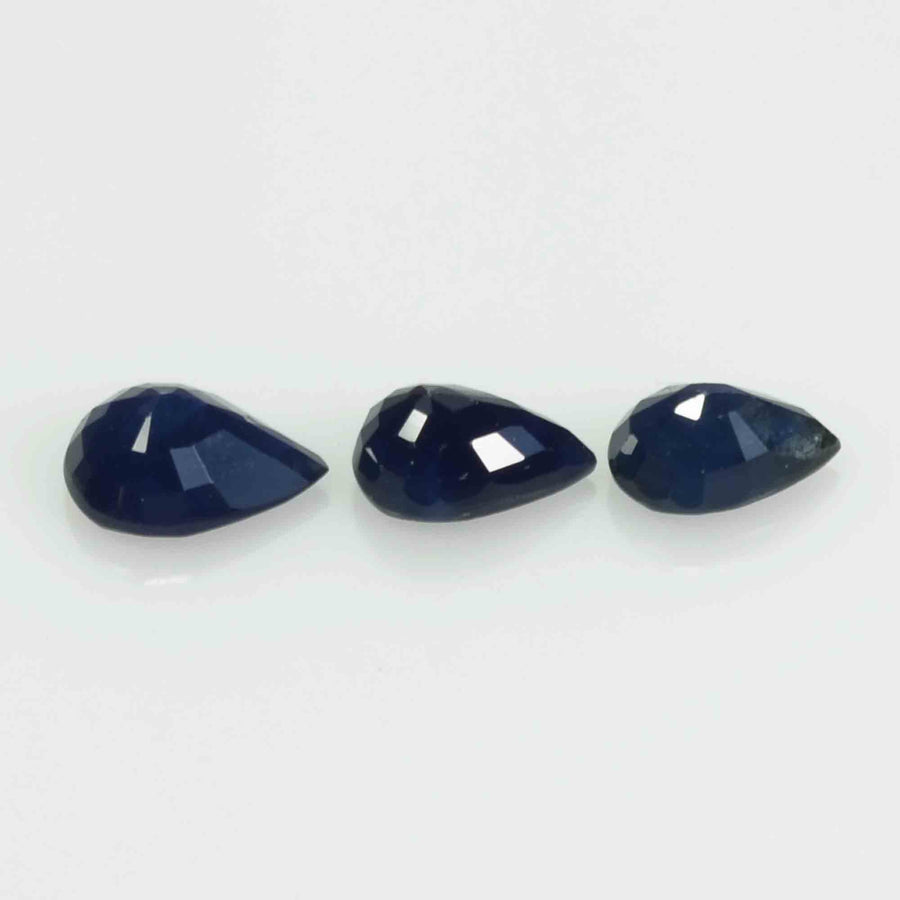6x4 MM Natural Blue Sapphire Loose Gemstone Pear Cut