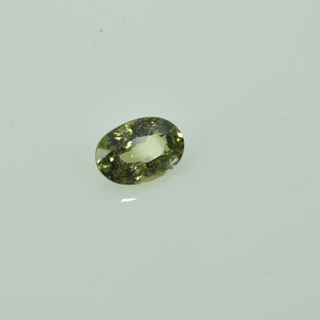 0.57 cts Natural Green Sapphire Loose Gemstone Oval Cut