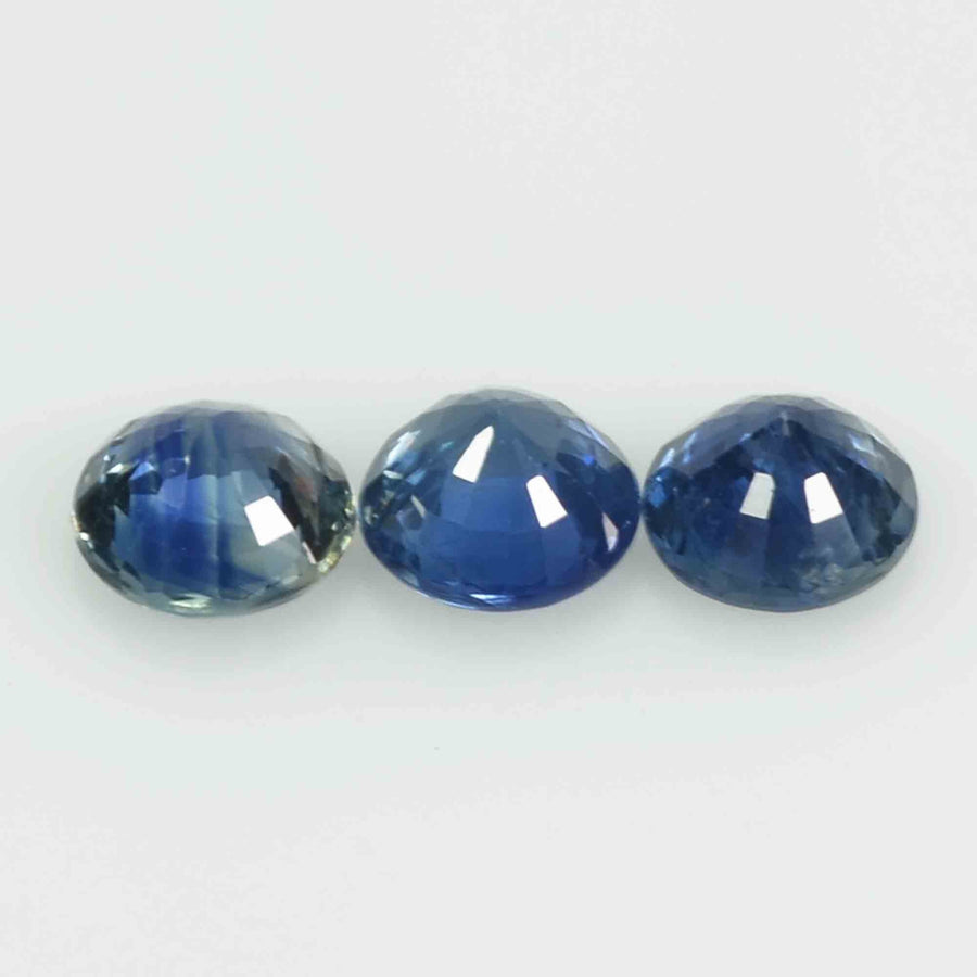 5.2-5.9 MM Natural Blue Sapphire Loose Gemstone Round Cut