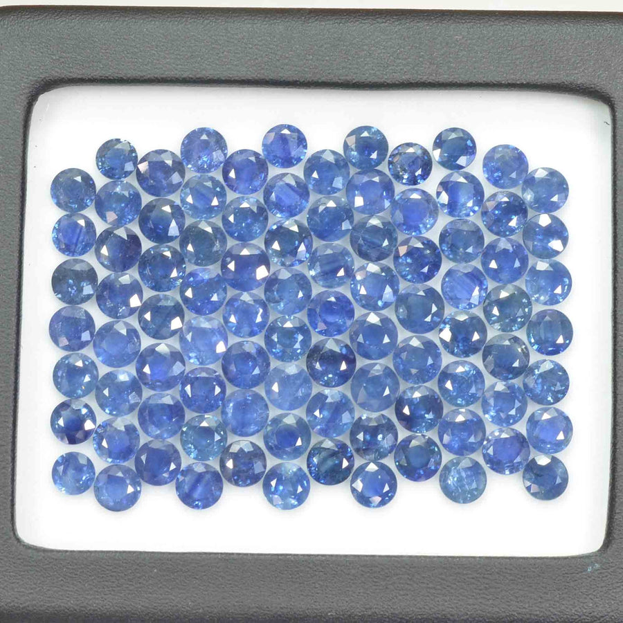 4.9-5.8 MM Natural Blue Sapphire Loose Gemstone Round Cut