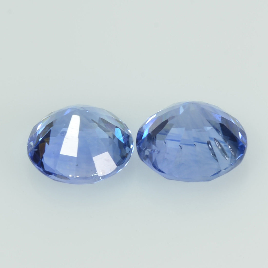 2.06 Cts Natural Blue Sapphire Loose Gemstone Pair Round Cut