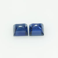 5.0 Mm Natural  Blue Sapphire Loose Gemstone Princess Cab