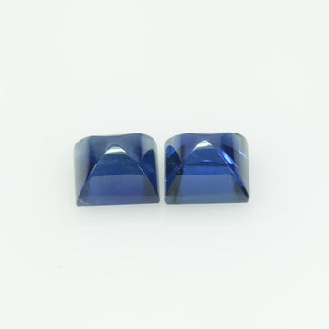 5.0 Mm Natural  Blue Sapphire Loose Gemstone Princess Cab