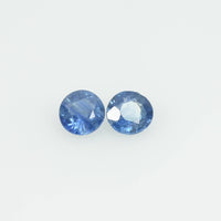 3.7 mm Natural Blue Sapphire Loose Gemstone Round Cut