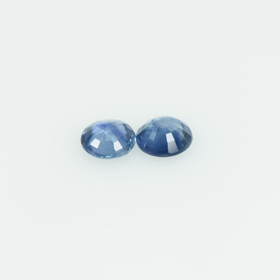 3.7 mm Natural Blue Sapphire Loose Gemstone Round Cut