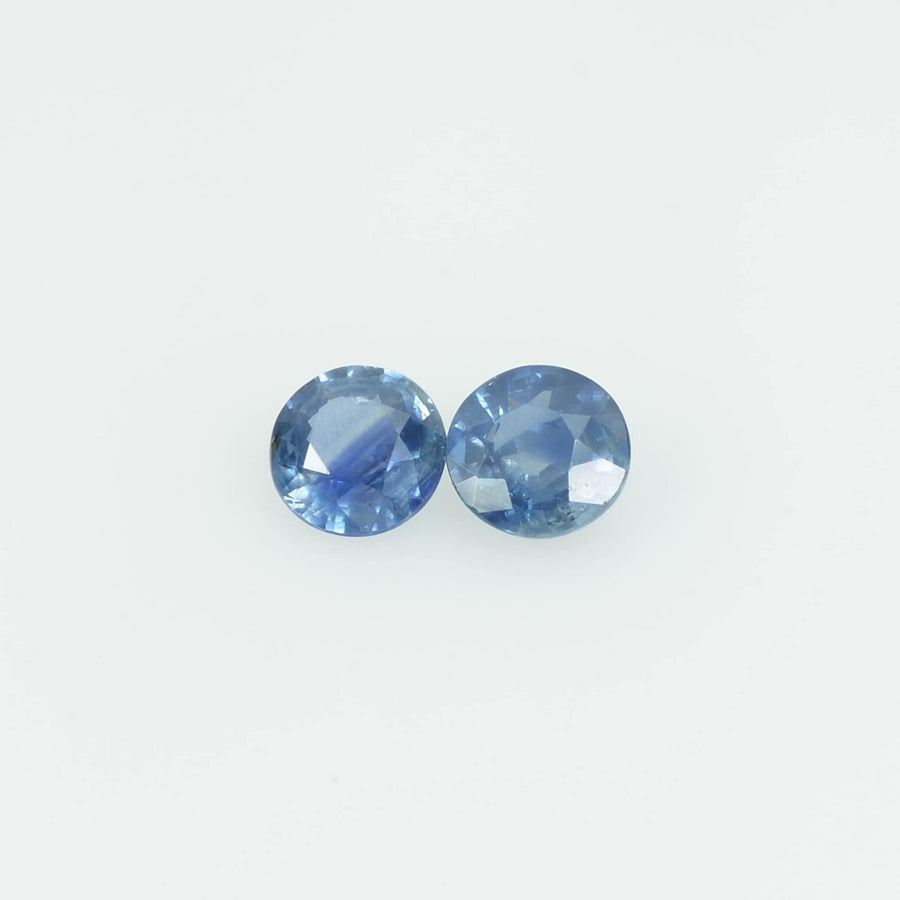 3.7 mm Natural Blue Sapphire Loose Gemstone Round Cut