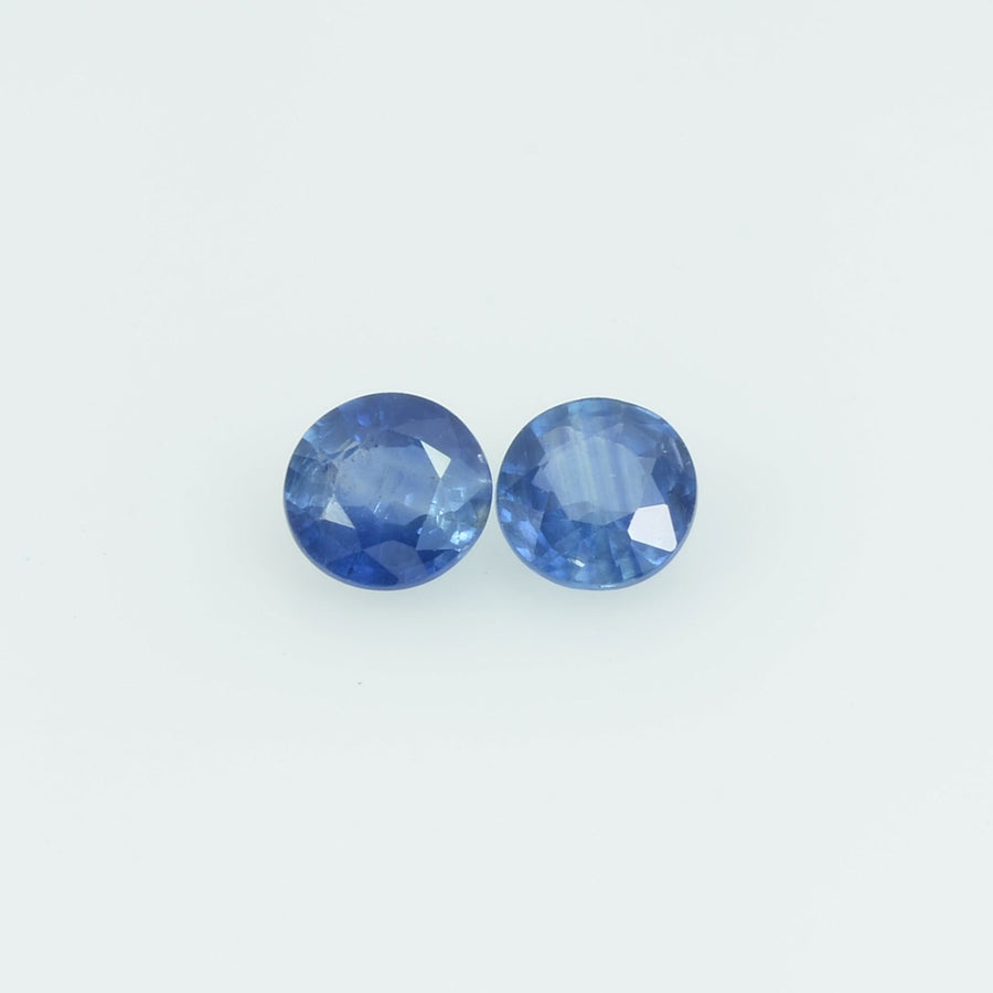 3.7 mm Natural Blue Sapphire Loose Gemstone Round Cut