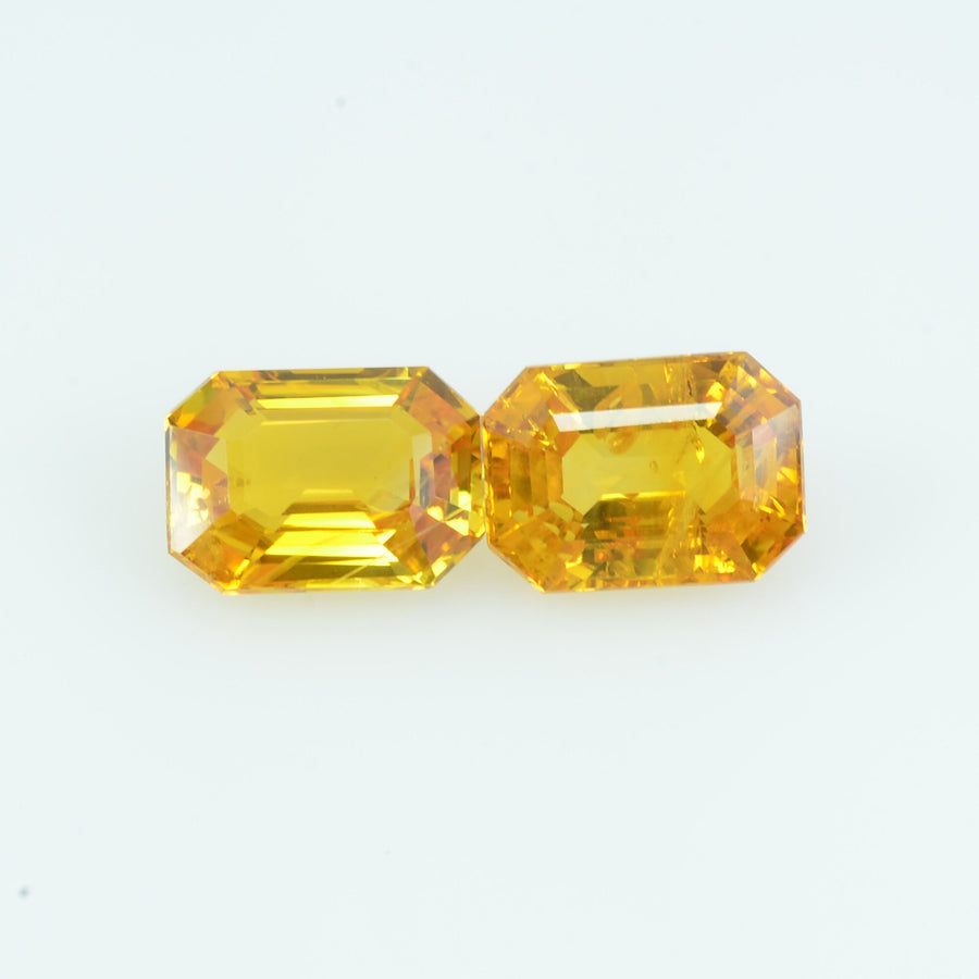 2.61 cts Natural Yellow Sapphire Pair Loose Gemstone Octagon Cut