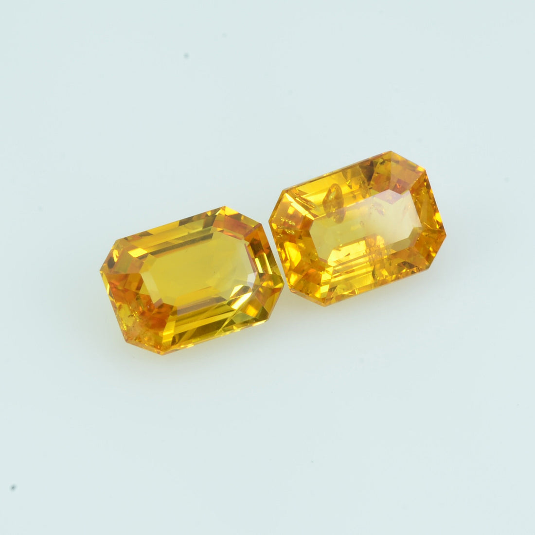 2.61 cts Natural Yellow Sapphire Pair Loose Gemstone Octagon Cut