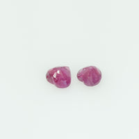 3.25 mm Lot Natural Ruby Loose Gemstone Heart Cut