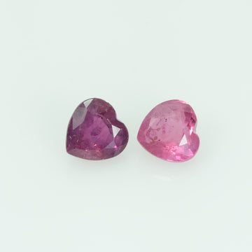 4.5 Mm Natural Ruby Loose Gemstone Heart Cut