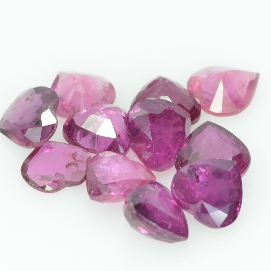 5 Mm Natural Ruby Loose Gemstone Heart Cut