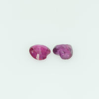 4 mm Lot Natural Ruby Loose Gemstone Heart Cut