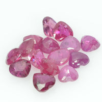 4 mm Lot Natural Ruby Loose Gemstone Heart Cut