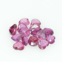 3.25 mm Lot Natural Ruby Loose Gemstone Heart Cut