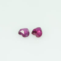 3.25 mm Lot Natural Ruby Loose Gemstone Heart Cut