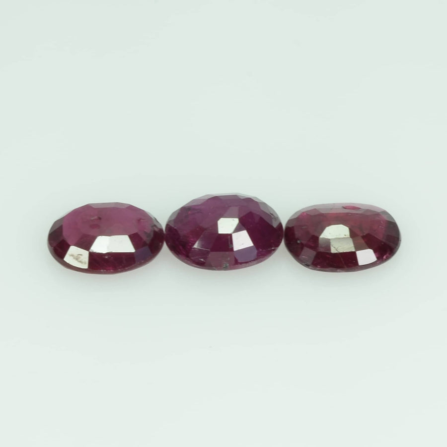 6X5 Natural Thai Ruby Loose Gemstone Oval Cut