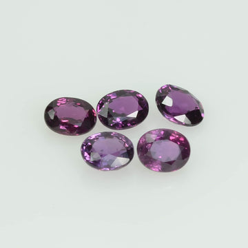 4x3 mm Natural Thai Ruby Loose Gemstone Oval Cut