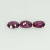 4.5x3.5 mm Lot Natural Thai Ruby Loose Gemstone Oval Cut