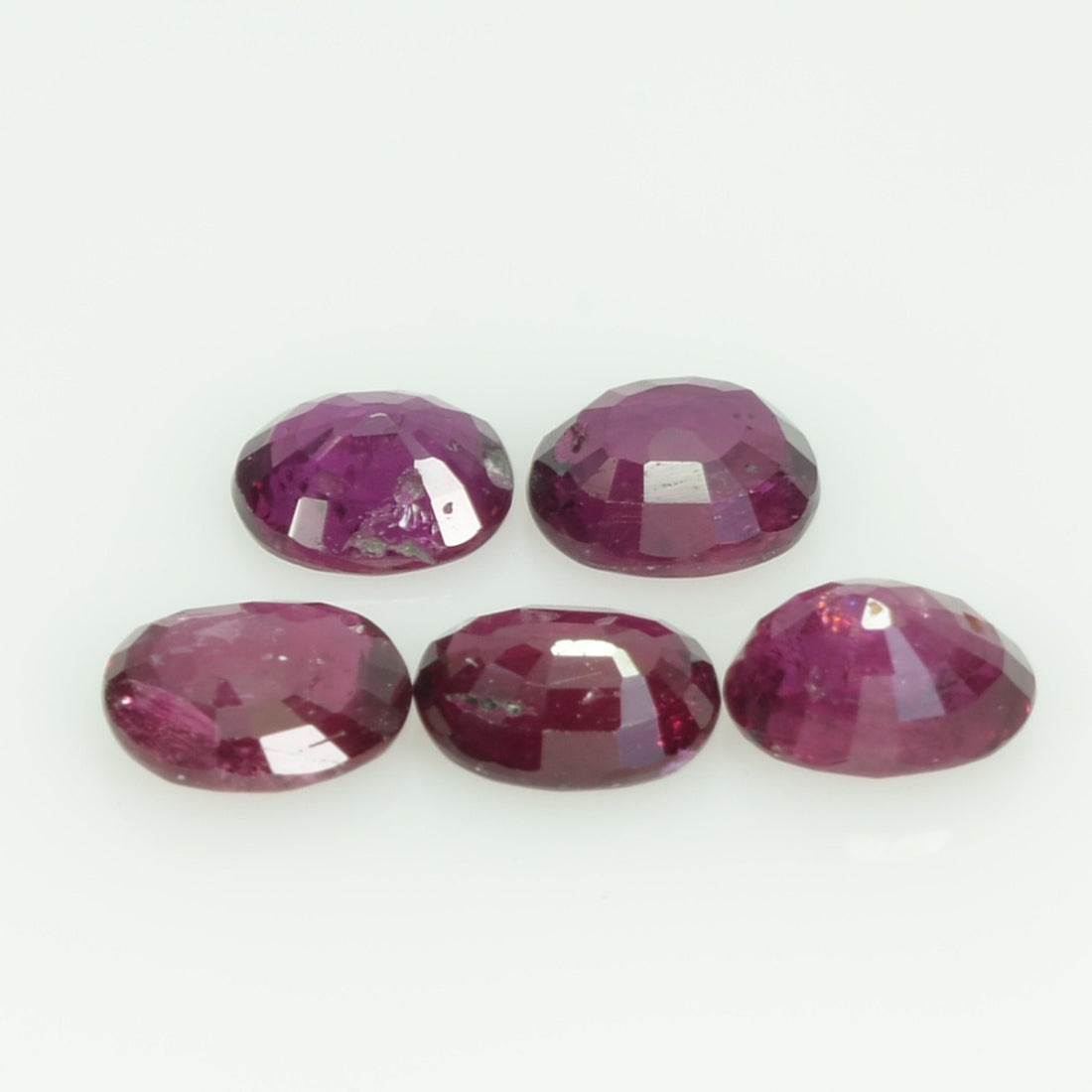 5x4 mm Natural Thai Ruby Loose Gemstone Oval Cut