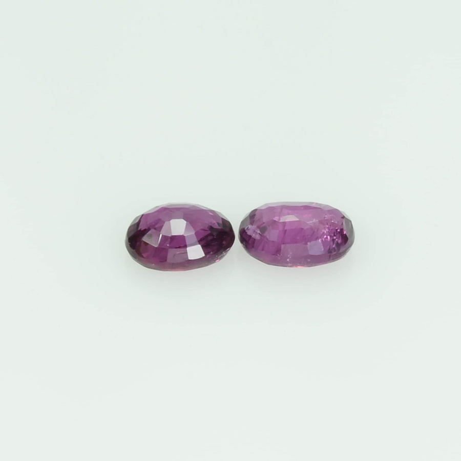 4.5x3.5 Natural Thai Ruby Loose Gemstone Oval Cut