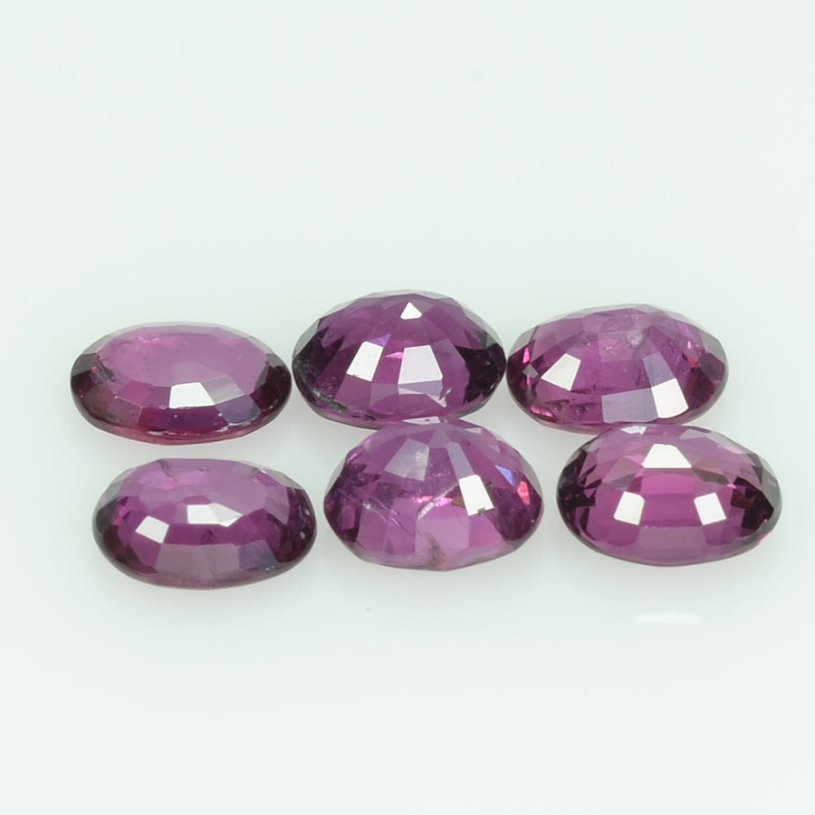 5x4 mm Natural Thai Ruby Loose Gemstone Oval Cut