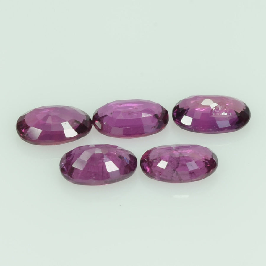 5.5x3.5 mm Natural Thai Ruby Loose Gemstone Oval Cut