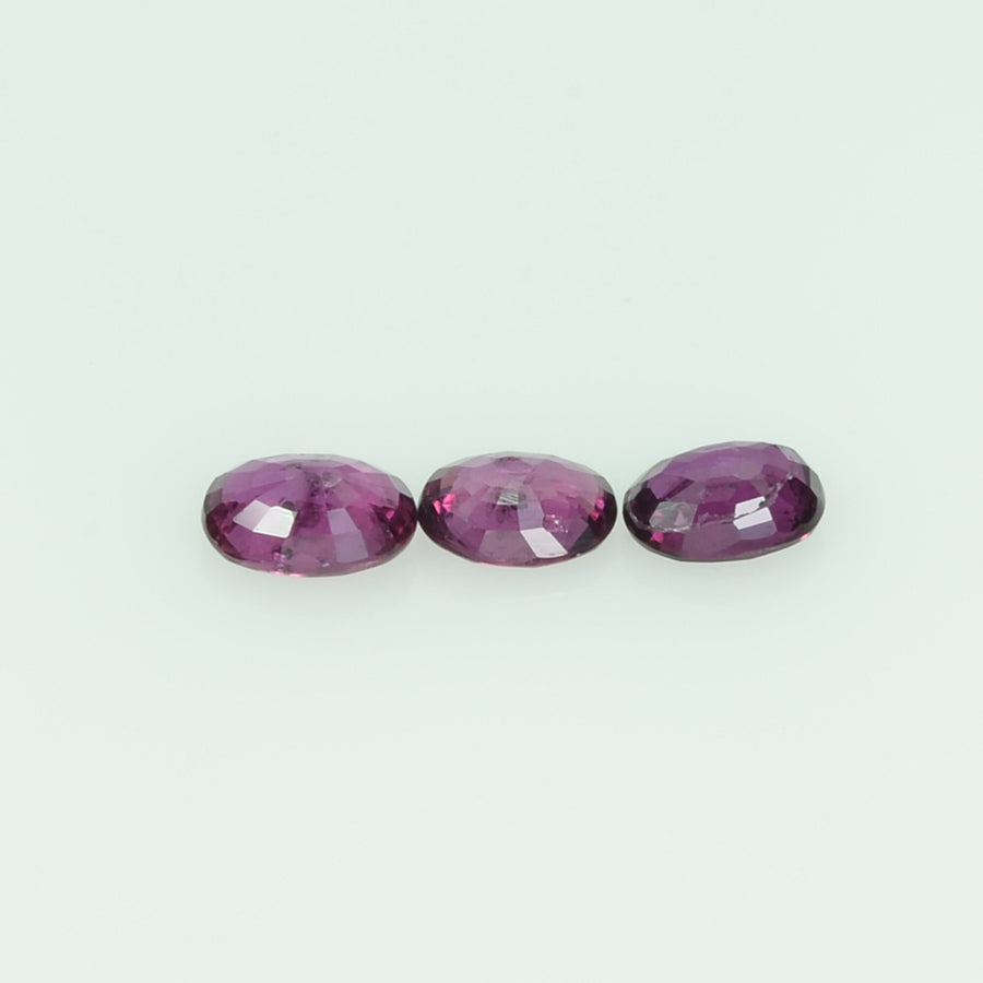 4x3 Natural Thai Ruby Loose Gemstone Oval Cut