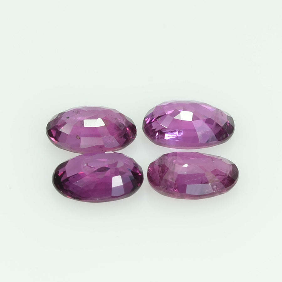 6x4 mm Natural Thai Ruby Loose Gemstone Oval Cut