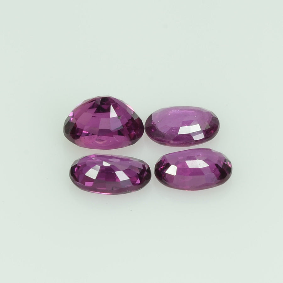 5x3.5 mm Natural Thai Ruby Loose Gemstone Oval Cut