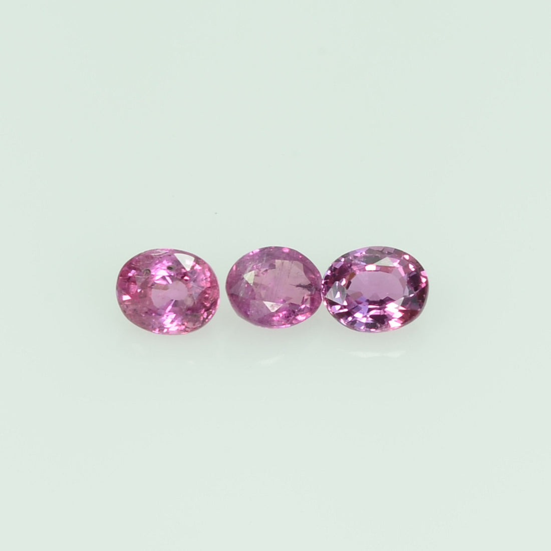 3.5x3 mm Lot Natural Thai Ruby Loose Gemstone Oval Cut