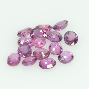 3.5x3 mm Lot Natural Thai Ruby Loose Gemstone Oval Cut