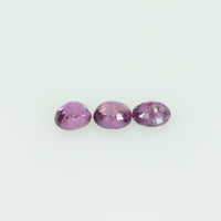 3.2x2.8 mm Lot Natural Thai Ruby Loose Gemstone Oval Cut