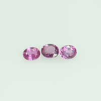3x2.5 mm Lot Natural Thai Ruby Loose Gemstone Oval Cut