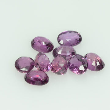 4x3 mm Lot Natural Thai Ruby Loose Gemstone Oval Cut